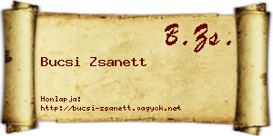 Bucsi Zsanett névjegykártya